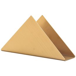 Soporte triangular para toallas de papel de acero inoxidable, soporte para caja de pañuelos de metal, dispensador de caja para servilletas, dorado para restaurantes, oficinas, hogares
