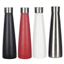 Gobelet en acier inoxydable tasses à Coke tasses Thermos sous vide tasse à café bouteille d'eau de Sports de plein air Portable avec couvercle Drinkware 450ML YL42787020