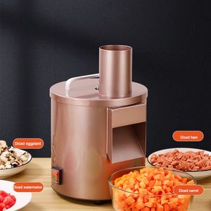 Roestvrijstalen groenteticing machine automatische ham pellet snijden wortel aardappel komkommer dicer