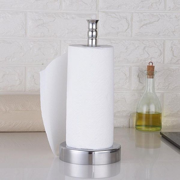 Support vertical de porte-serviettes en papier d'acier inoxydable pour le rouleau de salon de comptoir de cuisine à la maison WJ814 supports de toilette