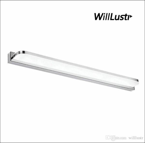 Lámpara de pared de acero inoxidable Mirror LED Luz del restaurante Restaurante vestuario vestuario de vestuario de acrílico minimalista iluminación de tocador2276830