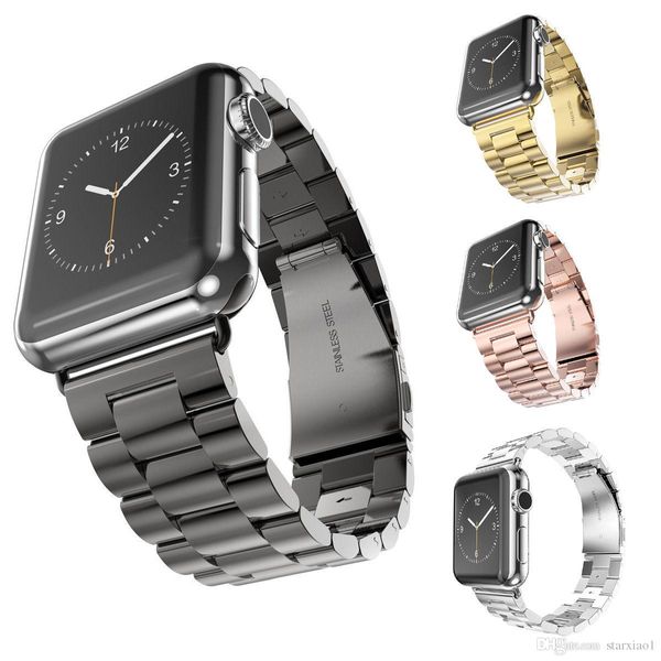 Correas de banda de reloj de acero inoxidable para iWatch Ultra 49 mm Apple Watch 8 7 SE 6 5 4 41 mm 45 mm 30 mm 40 mm 42 mm 44 mm Pulsera de enlace de correa Bloqueo clásico