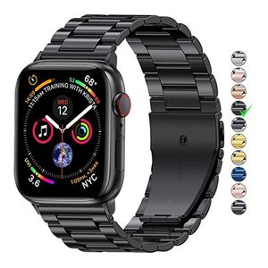 Roestvrijstalen horlogebanden voor Iwatch Ultra 49mm serie 8 7 6 SE 5 4 3 Apple Watchband -band 41 mm 45 mm linkarmband 40/44 mm 38 mm 42 mm klassieke slot met adapter met adapter