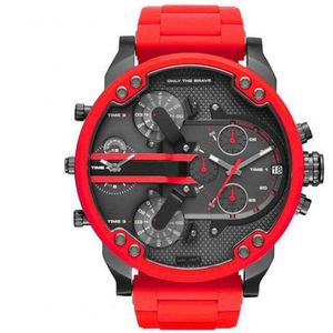 Montre en acier inoxydable pour hommes avec grand cadran montres à quartz pour hommes DZ montres d'affaires de luxe à la mode pour hommes montres en cuir 22280A