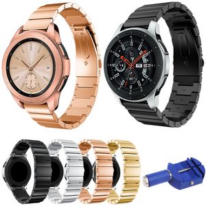 Kijkbanden roestvrijstalen horlogeband 20mm 22mm voor Galaxy 42mm 46mm SM-R810 / R800 Quick Release Band Metalen riem met gereedschap