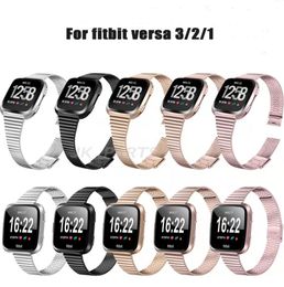 Correa de metal para mujeres de la banda de reloj de acero inoxidable para la banda de pulsera de reemplazo Fitbit Versa 321 6653941