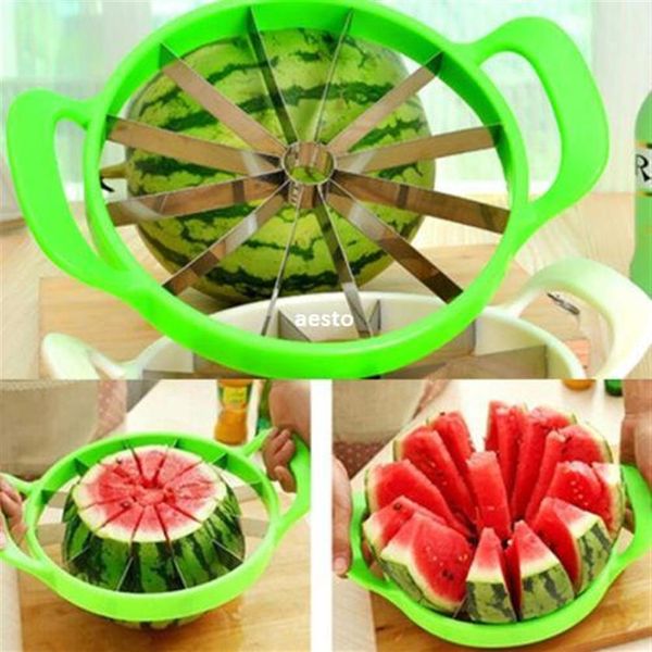 Coupe-melon pastèque en acier inoxydable Cantaloup Trancheuse de cuisine Séparateur de fruits # R3622728