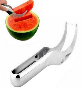 Couteau couteau couteau couteau à couteau à coupe au carreau de fruits de fruit de la pastèque en acier inoxydable