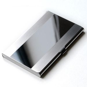 Acier inoxydable étanche en aluminium boîtier en métal boîte d'identité d'entreprise nom porte-carte couverture anniversaire cadeau porte-cartes porte-cartes
