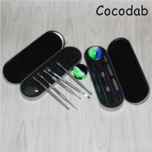 Edelstahl-Wachs-Dab-Werkzeug, elektronische Zigarette, Dabber-Werkzeuge für Titan-Nagel, trockene Kräuter, Silikon-Becherbecher-Bong