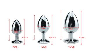 en acier inoxydable Fox Fox Tail Anal Plug Tail à trois tailles Silver Couleur Butt Plug Anal Toys Gay Sex Toys for Couples Buttplug Anal T4148405