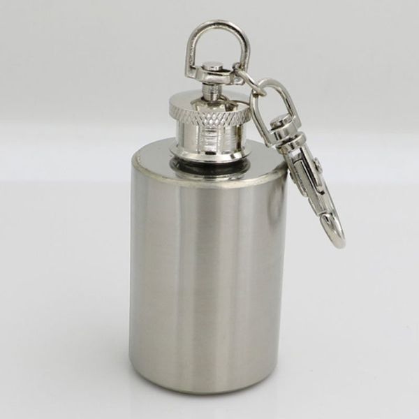 Porte-clés de bouteille de vin en acier inoxydable, flacon de 1oz, accessoires de mode portables pour hommes et femmes