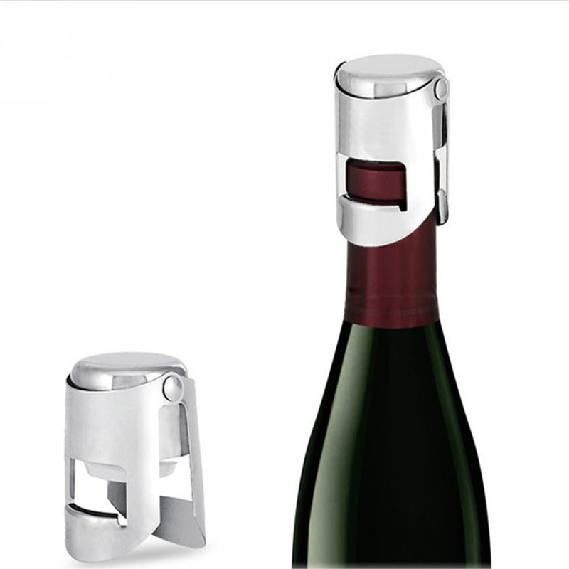 Hot sales Stainless Steel Wine Bottle Stopper Champagne Stopper Sparkling Wine Bottle Plug Sealer