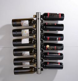 Roestvrijstalen wijn tubulaire rack wandmontage fleshouder bar gereedschap