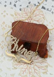 Colliers avec nom personnalisé en acier inoxydable, pendentif avec lettres pour femmes, chaîne personnalisée, bijoux dorés 43051517789136