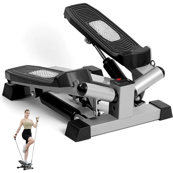 Steppers d'escalier pour exercice Hydraulic Mini Fitness Stepper avec résistance 330lbs Capacité de poids Total Corps Workouts 240416