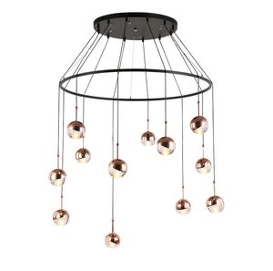 Trap hanglamp met massieve acryl bal rose goud regendruppel kroonluchter eetkamer slaapkamer woonkamer verlichtingsarmatuur