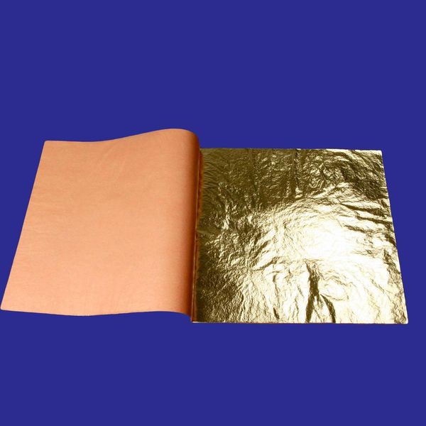 Stamping 20 Livret 25 pièces par livret Foil 14 x 14 cm imitation or argent feuille de cuivre en cuivre