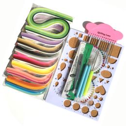 Stempel 2021 Nieuwe Quilling Kits met Quile Pens/Tweezer/Work Boards/Pins en Quile Paper Strips