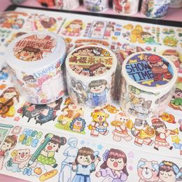 Stamping Funny Girl Show Time Special Special Washi Tapes School Supplies Masking Tape Adhesive Tape Diy Scrapbooking Decor Washi Sticker
