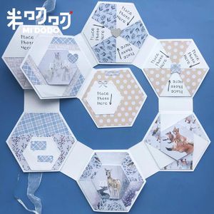 Stamping Hexagon Album Cut Dies 2020 pour le scrapbooking Memory Photo Album Carte Making Paper Craft Midodo New Metal Cutting Dies