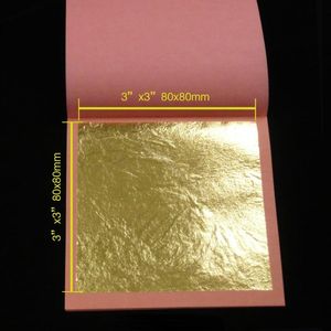 Estampado de alta calidad 30 piezas por folleto 8x8 cm Genuino Gold Gold Gold Gold Foil Wraping Paper Craft Wrapping Craft