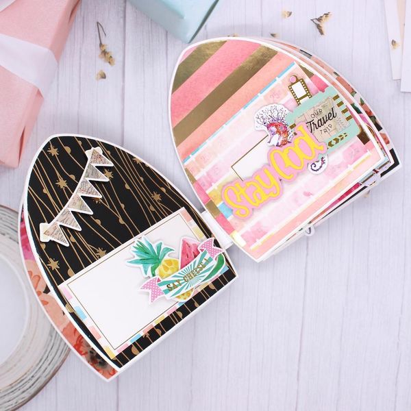 Stamping Kscraft Boat Shaker mini album Metal Cutting Dies pochoirs pour bricolage Scrapbooking Decorative Backossing DIY Paper Cards