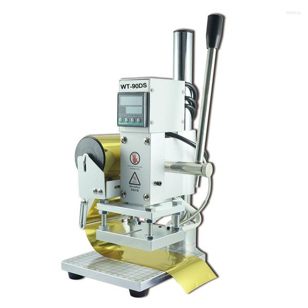 Machine d'estampage avec support 10 13 CM/indentation cuir bois papier marquage presse 110 V/220 V