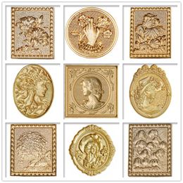 Embarquent Retro Iris Lily of the Valley Wax Seal Stamp Diy 3d Lady Stamps SEALS Affranché Hobby de mariage enveloppes Card Decor