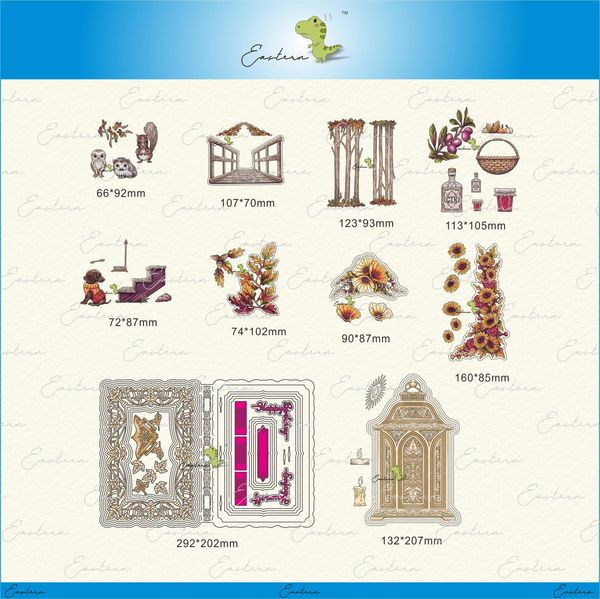 Stamping La vibrance de la collection d'automne Metal Cut Dies 2022 Nouveau papier moule de bricolage Papier Scrapbook Making Die Cuts Crafts Fiche imprimée