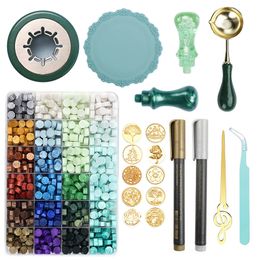 Postzegels Bos Lakzegel Postzegels Box Kit Bruiloft Uitnodiging Decoratieve Zegellak Scrapbooking Materiaal Set Stempelen DIY Craft Supplies 230710