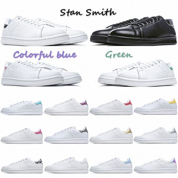 stan smith diseñador casual moda zapatos de cuero hombres mujeres triple blanco negro azul oscuro cebra para mujer para hombre entrenadores ourdoor sports flat