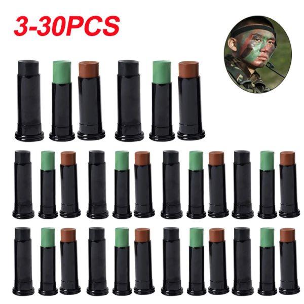 Stand 330pcs extérieur bois militaire camouflage camouflage crème pour visage de corps déguisé camouflage tube de bâton de couleur de couleur de champ de camouflage