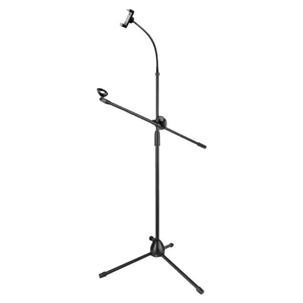 Support de microphone métallique réglable Trépied Trépied Angle réglable Hauteur