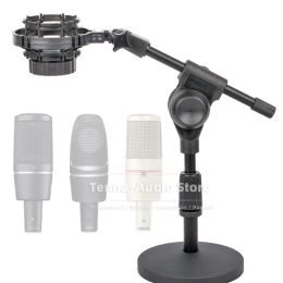 Support de bureau Mictop Spider Shock Mount de support de support de support de rack de rack de choc pour AKG C 2000 3000 4000 C2000 C3000 C4000 XLS XLII Microphone Stand