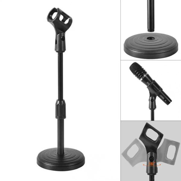 Support flexible de bureau de bureau de bureau pliant des supports de micro de pliage réglable disque à angle microphone support support de support