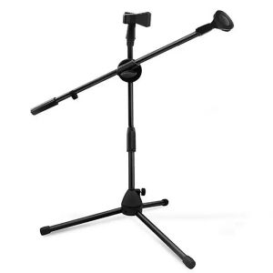 Stel vloer Microfoon statief zwenkarm intrekbare metalen microfoonstandaard Performance Live Bracket Desktop Mic Tripod