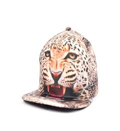 Stand Focus 3D Luipaardprint Trucker Cap Honkbal Basketbal Sport Bal Unisex Hoed Biker Mode Dieren Lente Zomer8977303