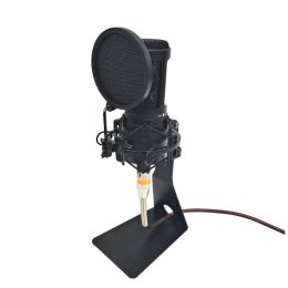 Soporte de micrófono de metal de triángulo de hierro, soporte de choque de escritorio de micrófono, accesorios universales direccionales