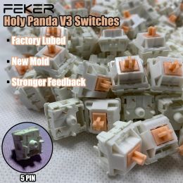 Sta Keand Feker Holy Panda V3 Mechanische toetsenbordschakelaars Cherry MX 5Pin Tactile Hotwappable Aangepaste vervangingsaccessoires