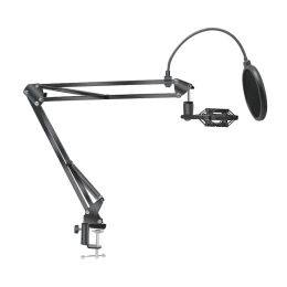 Stand microphone Scissor ARM ARRON STANDING RETORDER TRIPOD Microphone Stand F2 avec un support de choc universel du support en porte-à-faux araignée