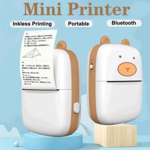 Stand Mini Sticker Imprimante avec imprimante thermique portable sans fil Bluetooth pour imprimante mobile de téléphone intelligent Imprimante photo intelligente