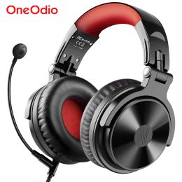 Tenez les écouteurs Bluetooth 5.2 sans fil Oneodio 110hrs + casque de jeu filaire stéréo avec microphone Boom pour ordinateur téléphonique PC Gamer
