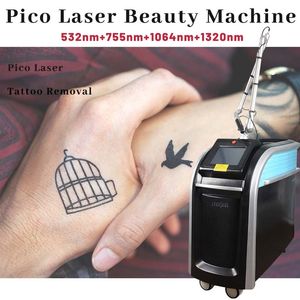 Stand Pico Laser Beauty Machine Eliminación de tatuajes 523nm 1064nm 755nm 1320nm Tres sondas Rejuvenecimiento de la piel