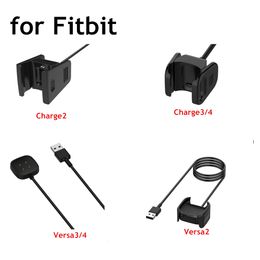 Sta Quick Chargers Adapter snelle magnetische laderkabel voor Fitbit Watch Laying Dock Bracket 1m 3ft USB of Type-C-poorten voor Charge2 Charge3 4 Versa4 Versa3 Sense2
