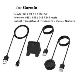 Sta Quick Chargers Adapter snelle magnetische laderkabel voor Garmin Watch Laying Dock Bracket 1m 3ft USB of Type-C-poorten voor Forerunner Fenix ​​Venu Instinct Quatix