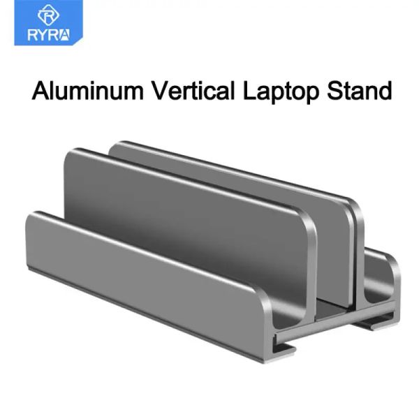 Stand Ryra Aluminio VERTICAL PORTAP STAND STANDER Desktop Notebook Spaces Spaces Spaceshaving 3 en 1 Soporte de soporte de almacenamiento MacBook