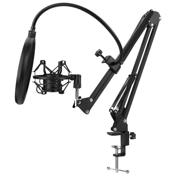 Support de bras de ciseaux pour le support pour le support de microphone BM800 avec un support de micro d'amortisseur universel en cantilever araignée