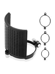 Stand teyun Microfoon Pop Filter Shield Filter Scherm Metaal Mesh Drie Lagen Microfoon voorruitklep voor microfoons Nieuw 2022