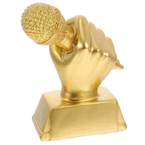 Stand Trophy Award Microphone Singing Trophies Party Party Awards Favors Concours Concours Giftcup Médailles Home Drop Mic Gagner Golden Cups
